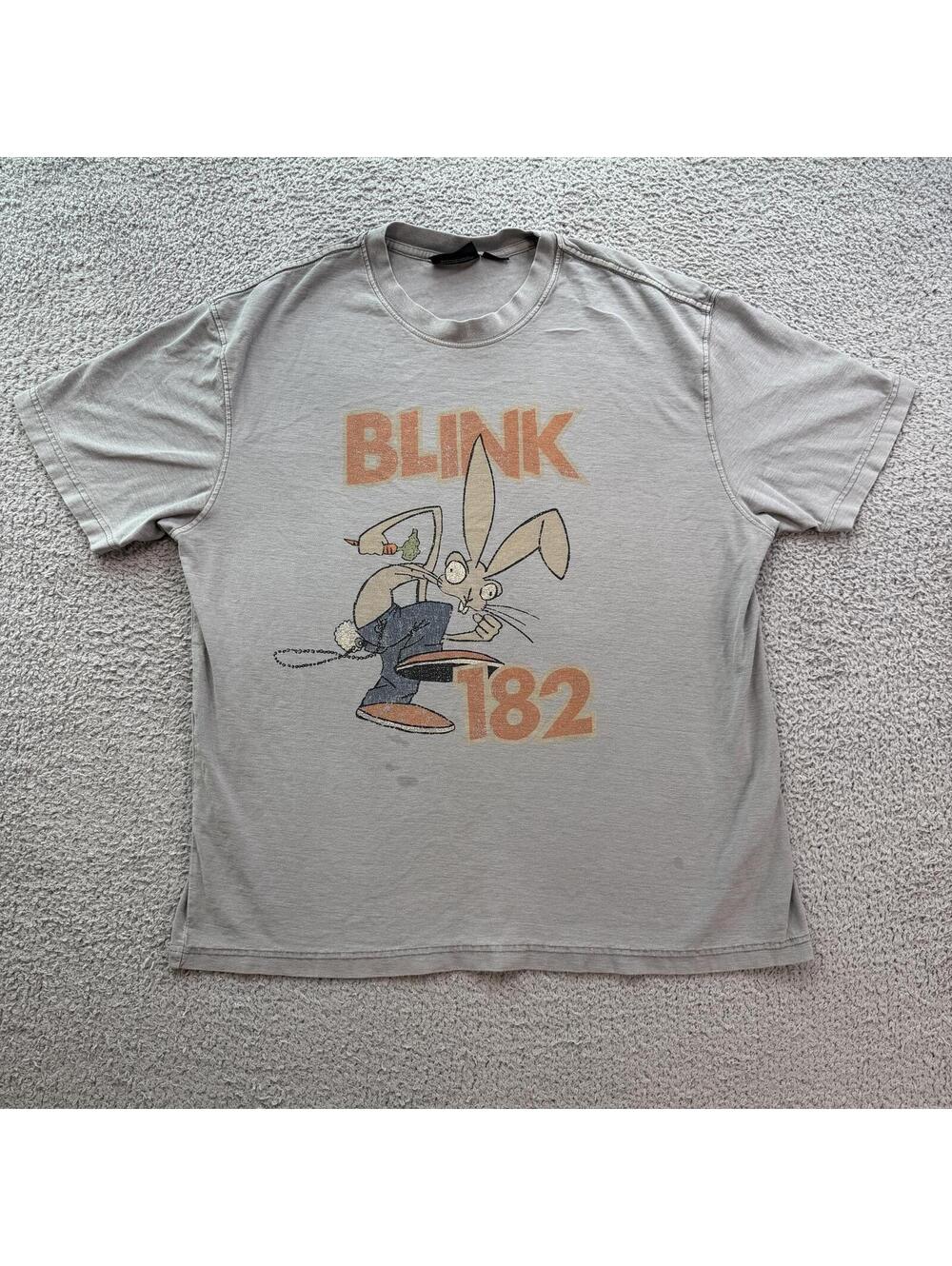 2024 Blink-182 Bunny Graphic Band T-Shirt Gray XL GG Official Merch Traffic Tee